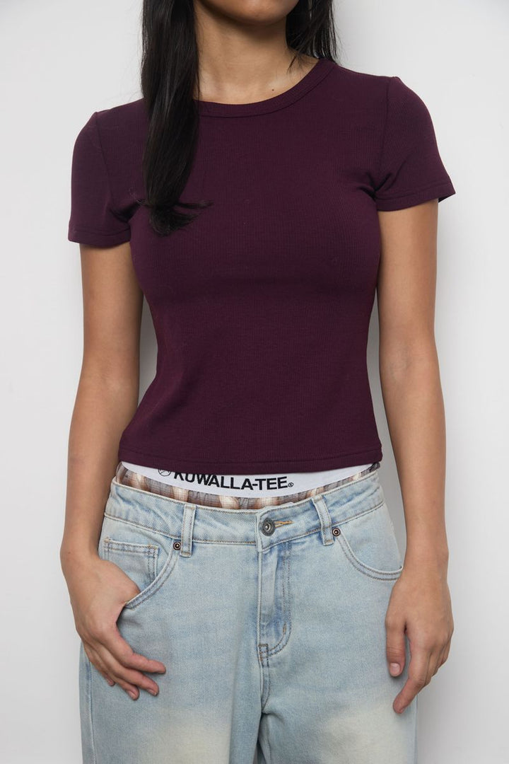 Plush Rib Tee Top
