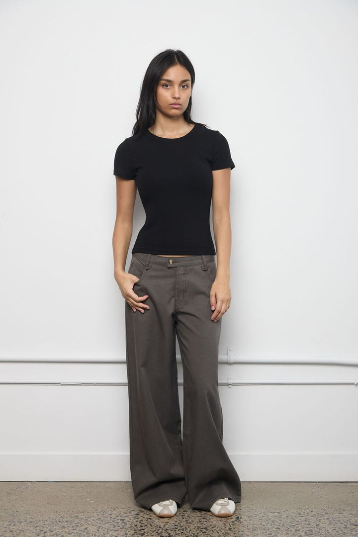 Plush Rib Tee Top