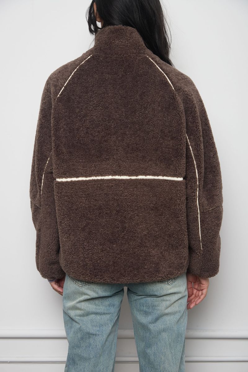 Leatherline Sherpa Half Zip Jacket