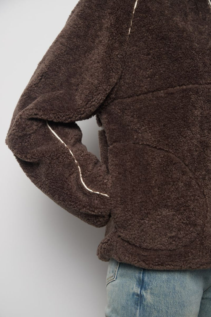 Leatherline Sherpa Half Zip Jacket