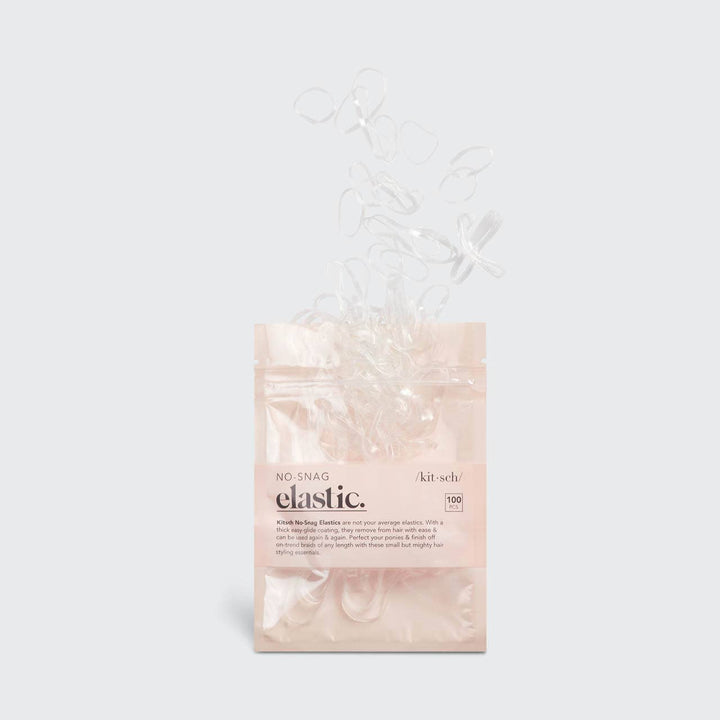 No-Snag Clear Hair Elastics 100pc