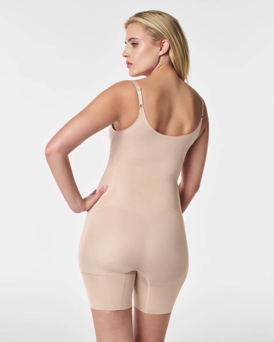 Open Bust Mid Thigh Bodysuit