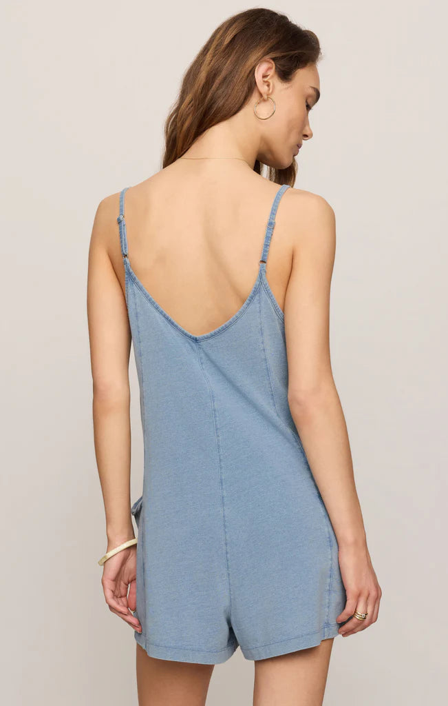 Go Easy Jersey Denim Romper