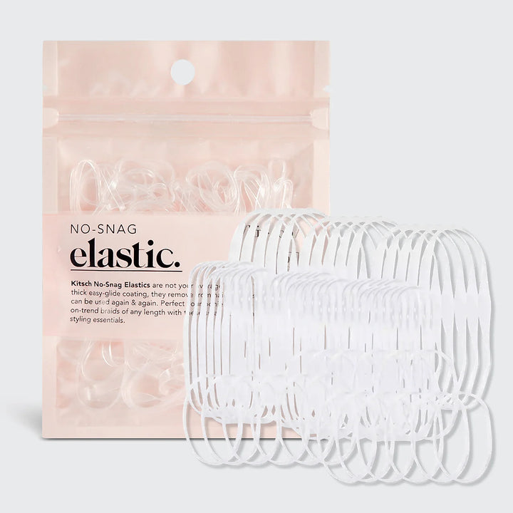 No-Snag Clear Hair Elastics 100pc