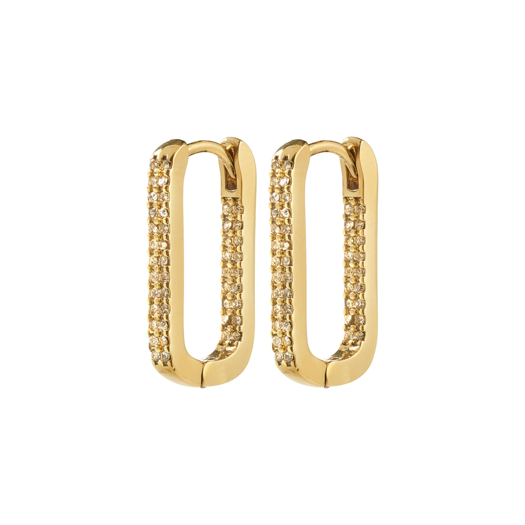 Phase Oval Hoop Earrings