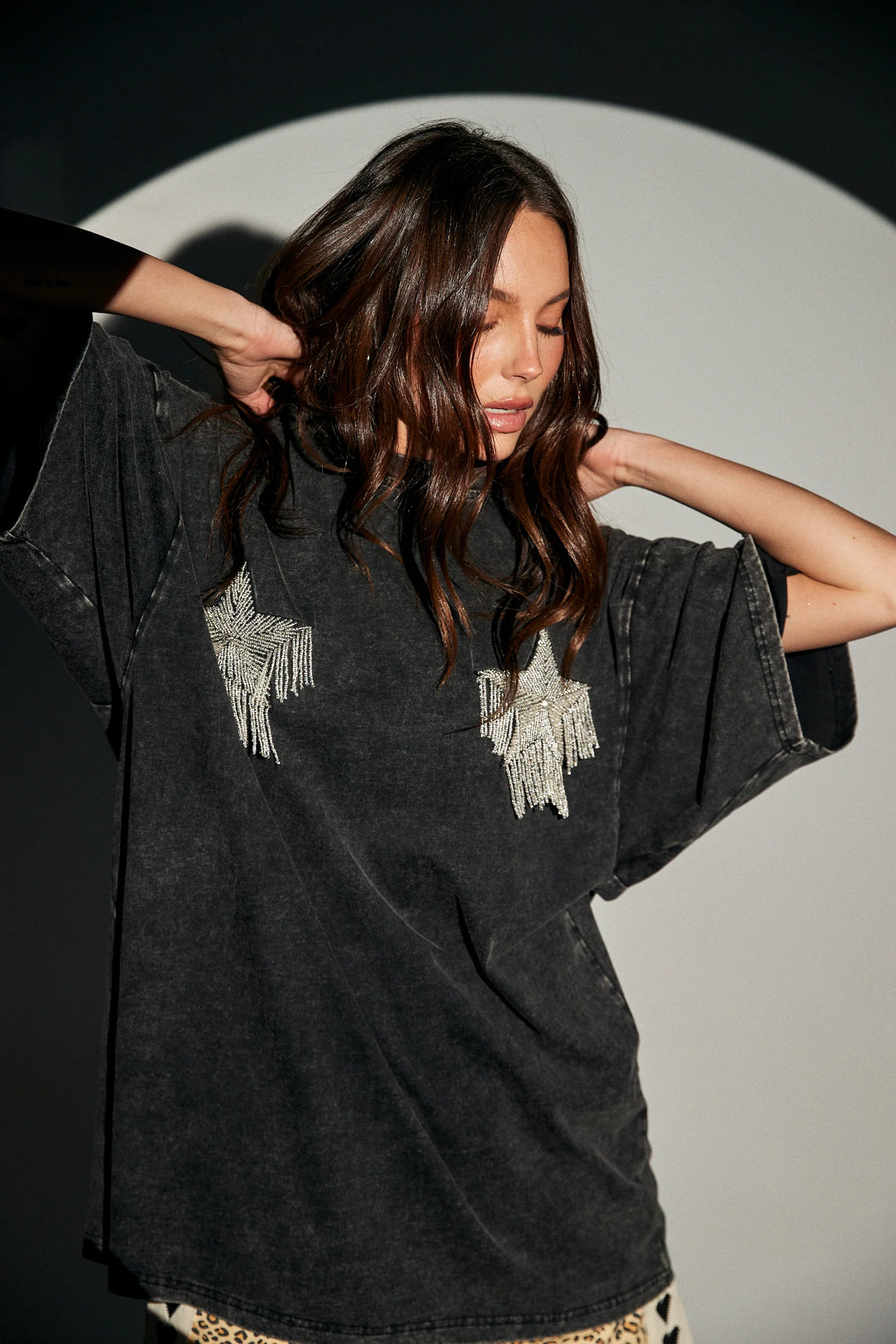 Sparkle Titty Tee- Black