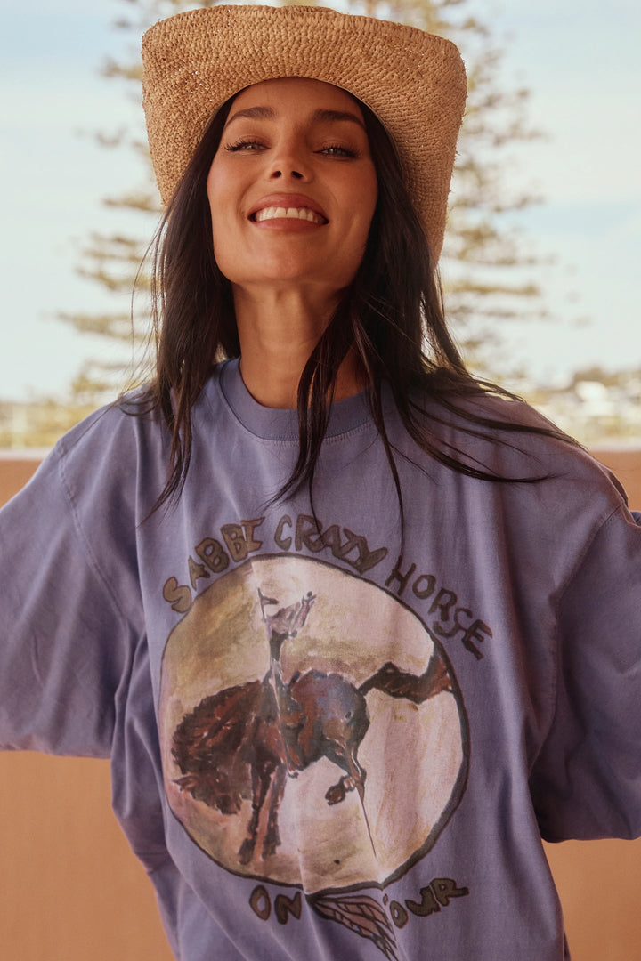 Crazy Horse Tee - Dusty Lavender