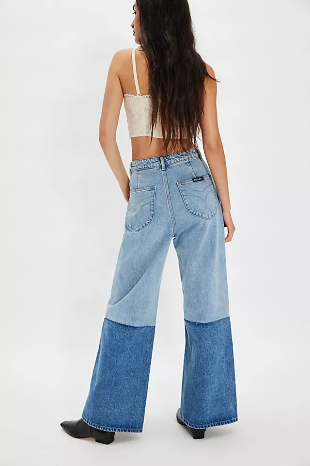 Studio Flare Chevron Denim