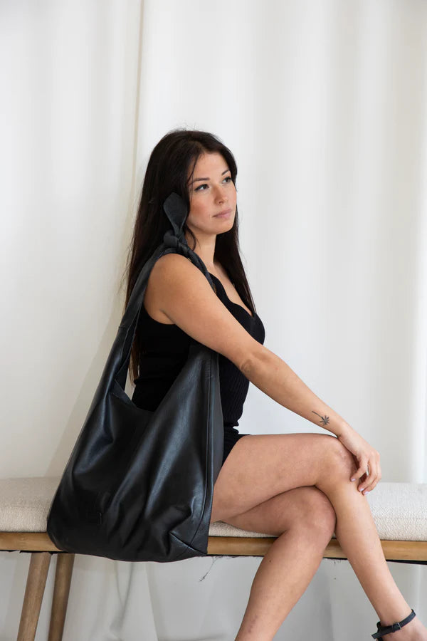 Risa Leather Knot Bag