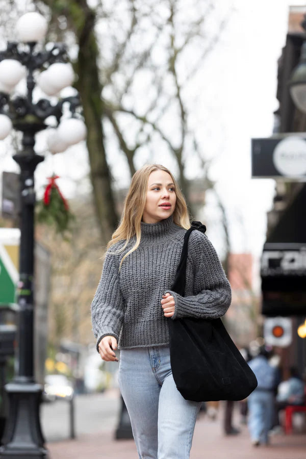 Risa Suede Leather Knot Bag