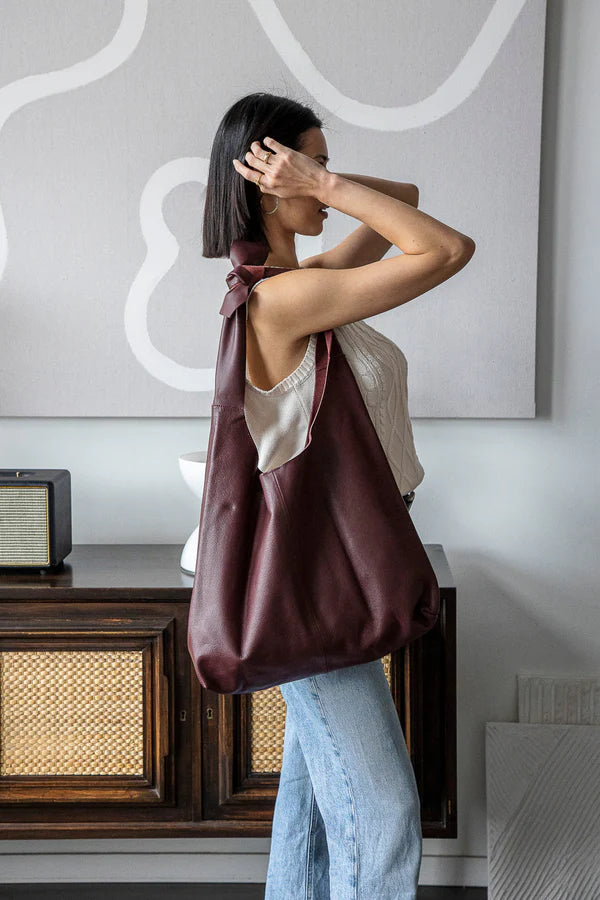 Risa Leather Knot Bag
