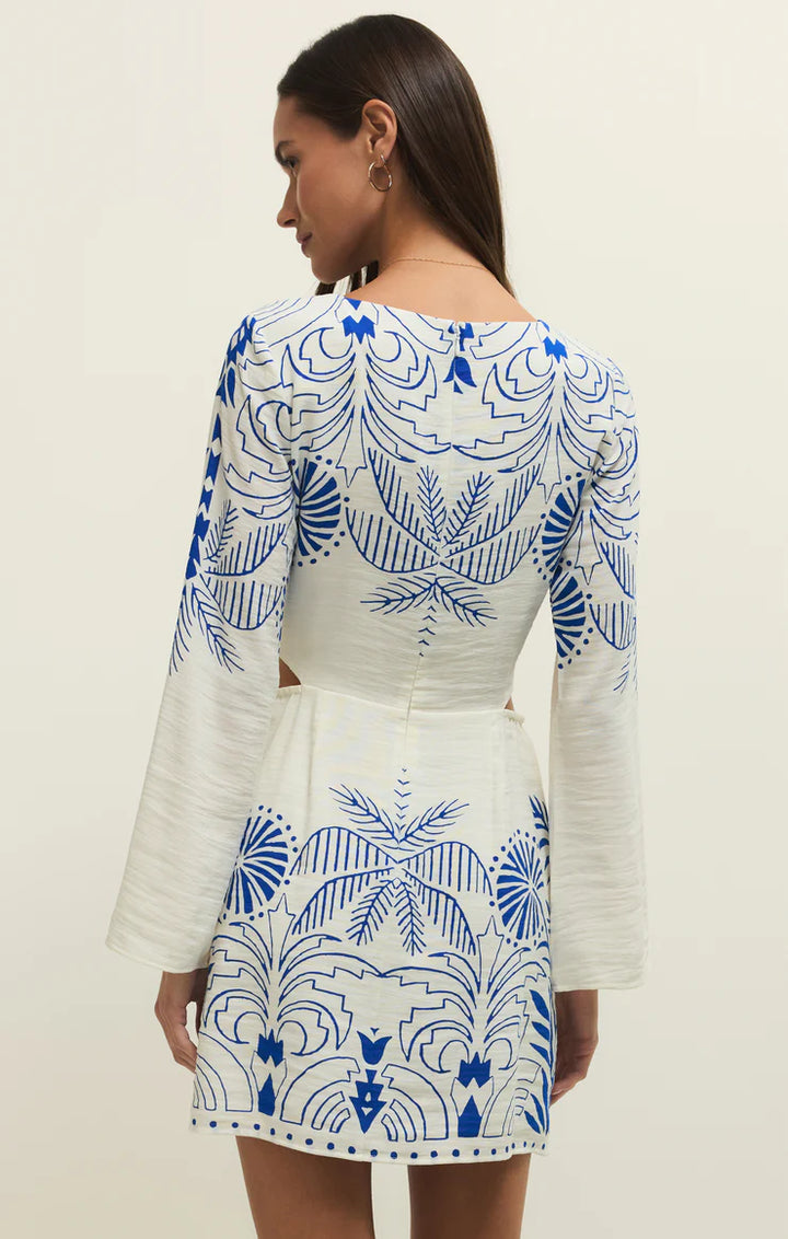 Tahini Palm Mini Dress