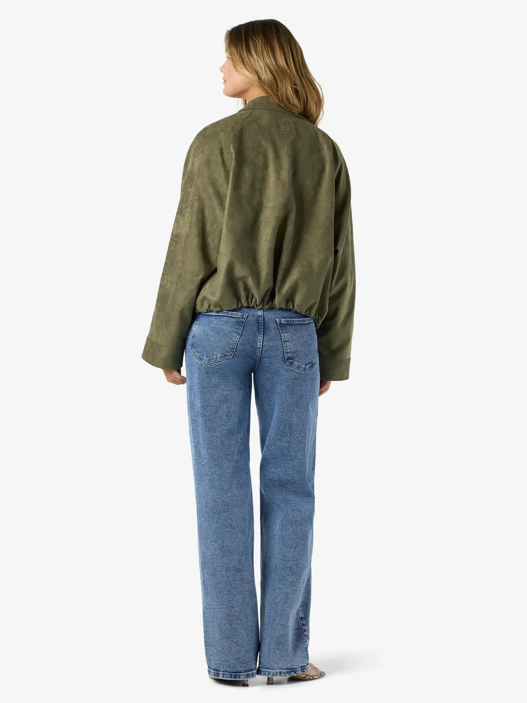 Memmy Faux Suede Bubble Jacket