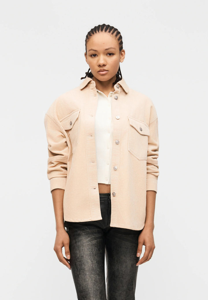 Tiggy Cord Shacket - Silver Lining