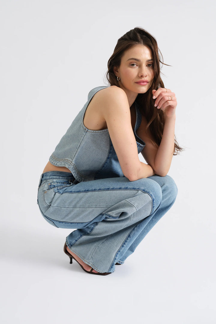 Solana Denim Top