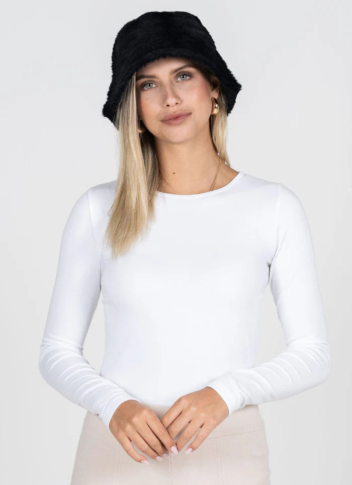 Fuzzy Faux Fur Bucket Hat