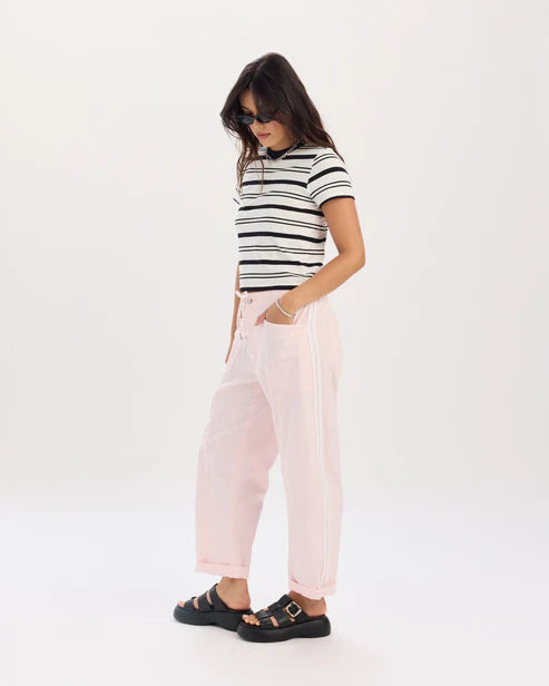Villa Drawstring Barrel Pant - Petal