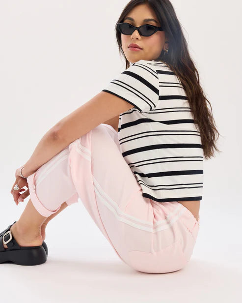 Villa Drawstring Barrel Pant - Petal