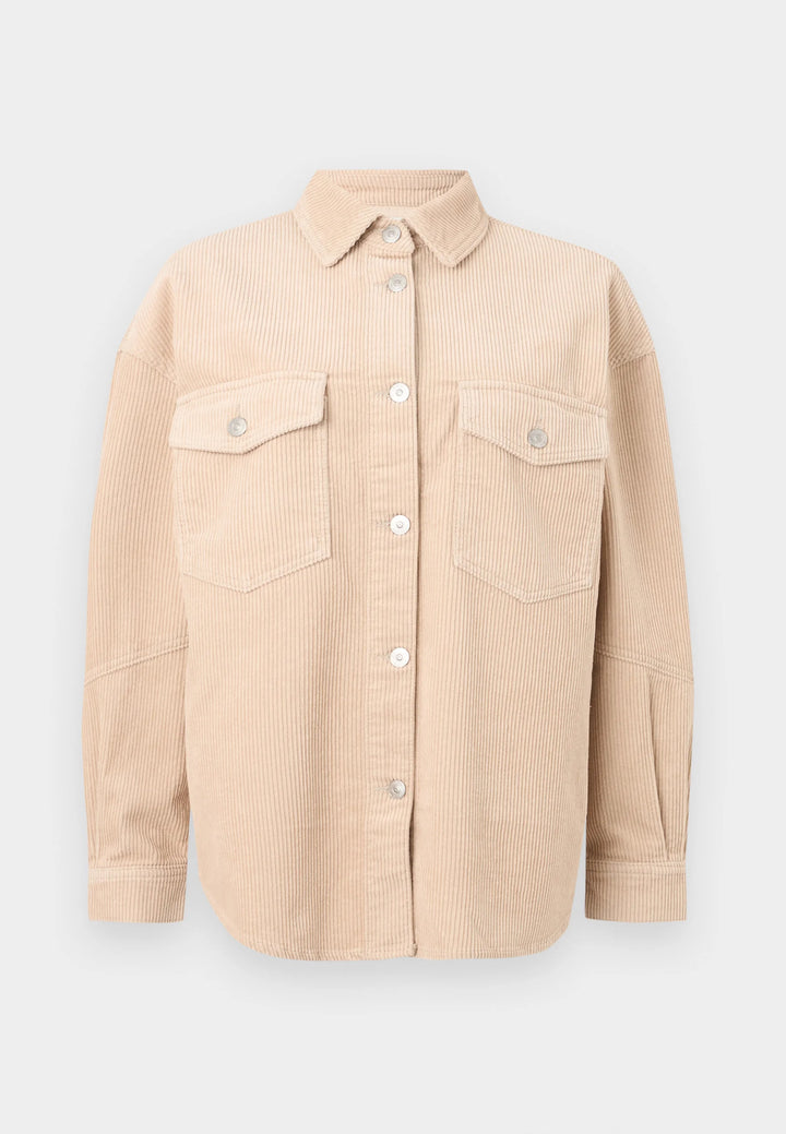 Tiggy Cord Shacket - Silver Lining