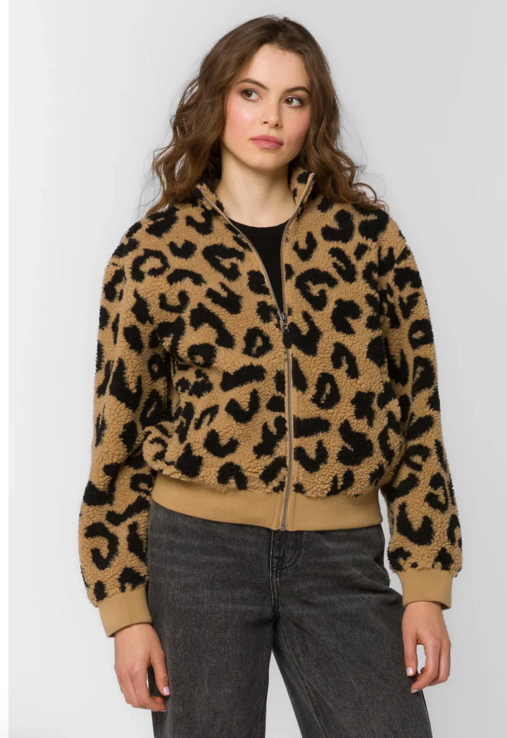 Aggie Cheetah Fuzz Jacket