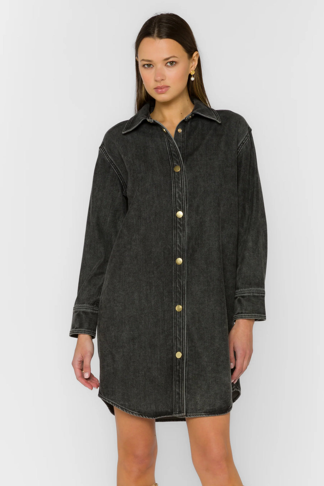 Leena Faded Black Dress