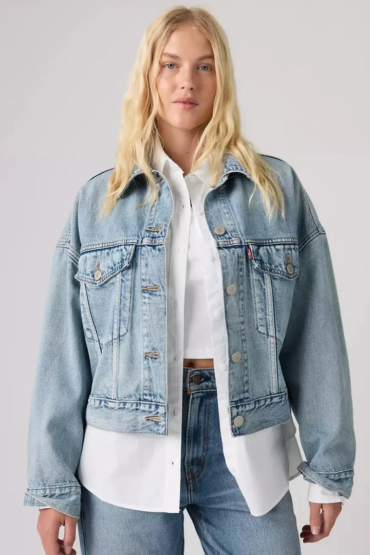 Loose Crop Trucker Jacket- Sunny Season