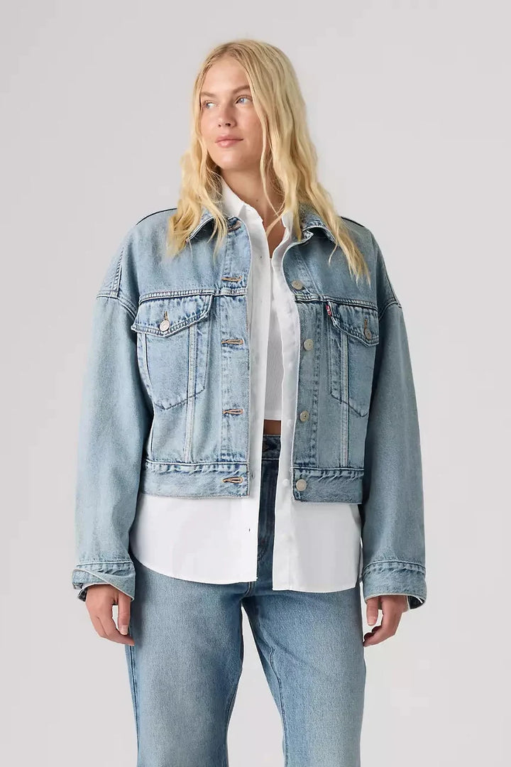 Loose Crop Trucker Jacket- Sunny Season