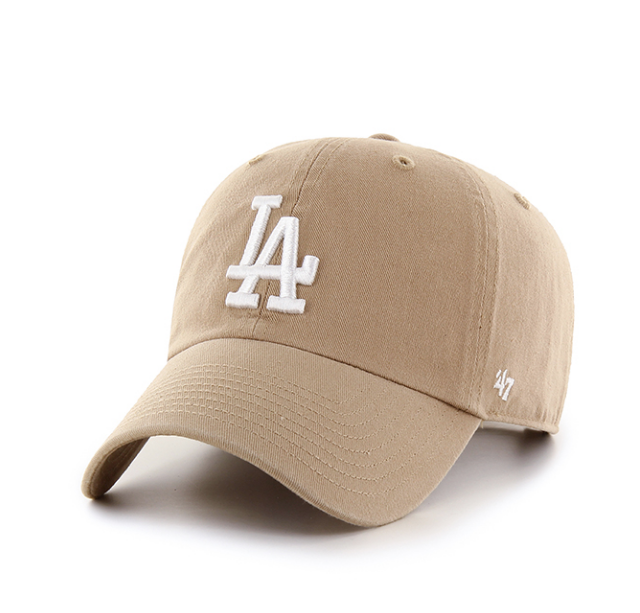 MLB LA Clean Up Cap- Khaki