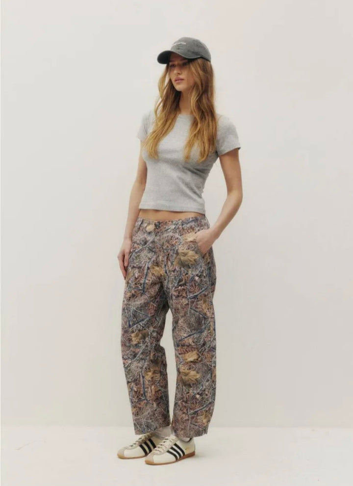 Terry Camo Barrel Pant