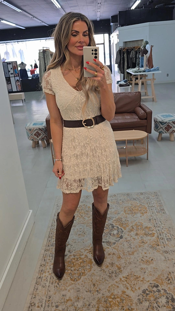 Albina V-Neck Short Dress