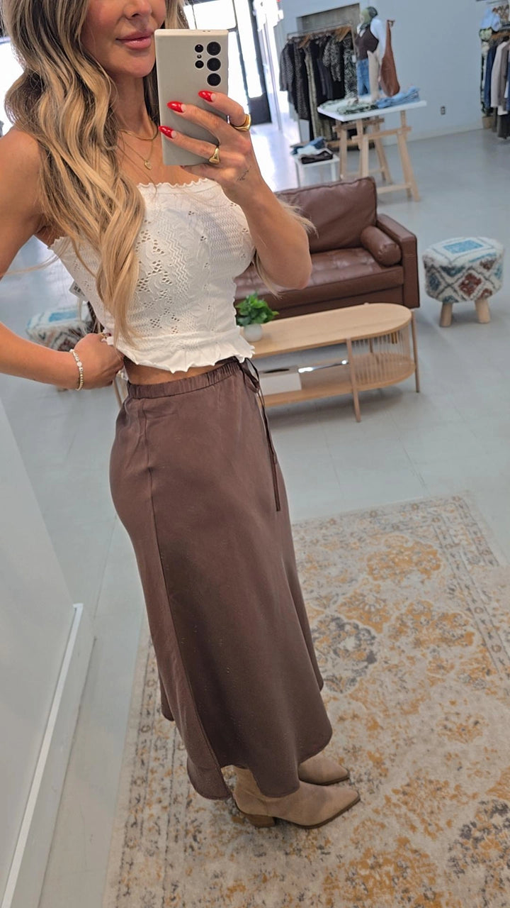 Oaklyn Tie Long Skirt