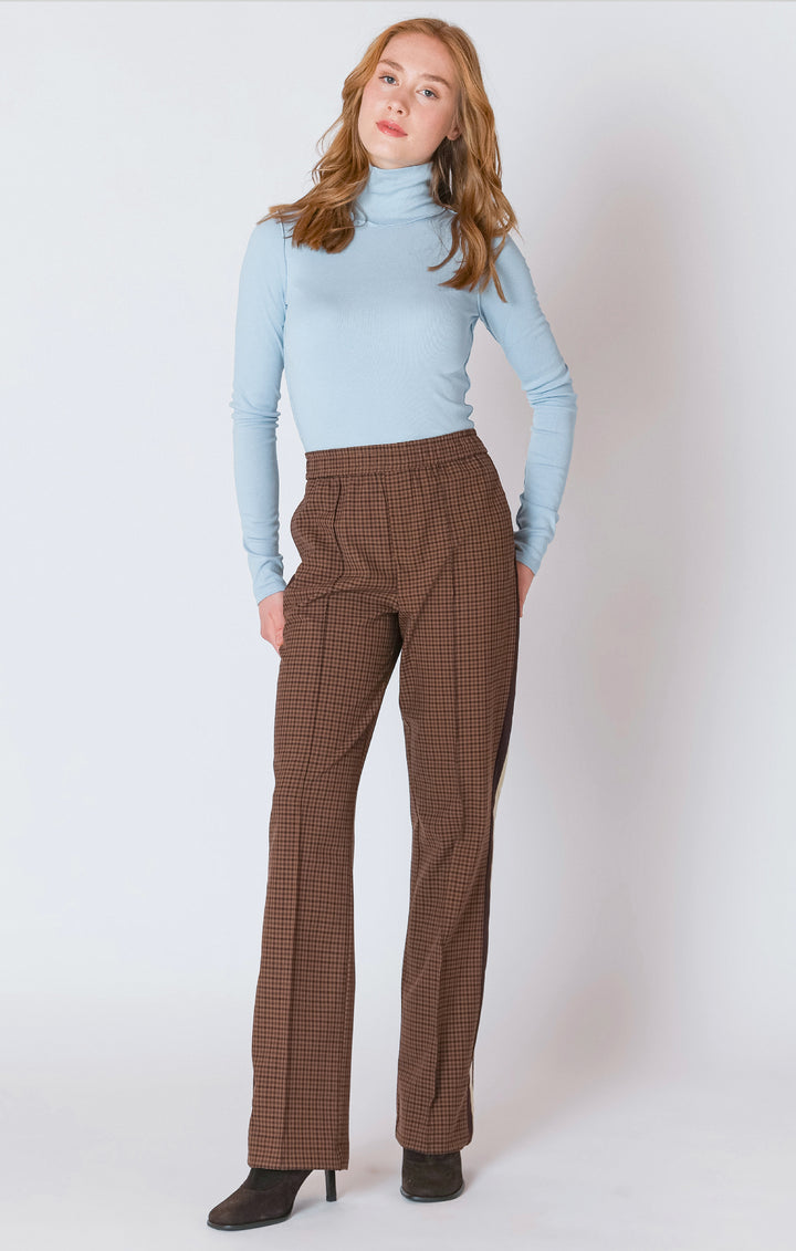 Clara Butterscotch Check Straight Pant