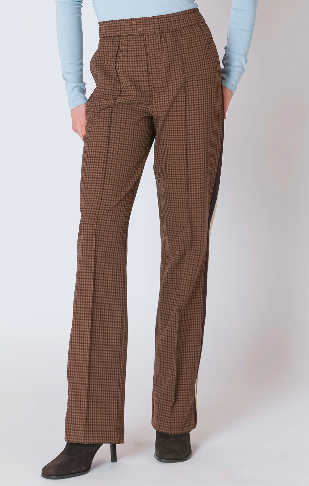 Clara Butterscotch Check Straight Pant