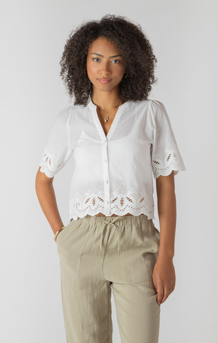 Hunny Eyelet Tee Top