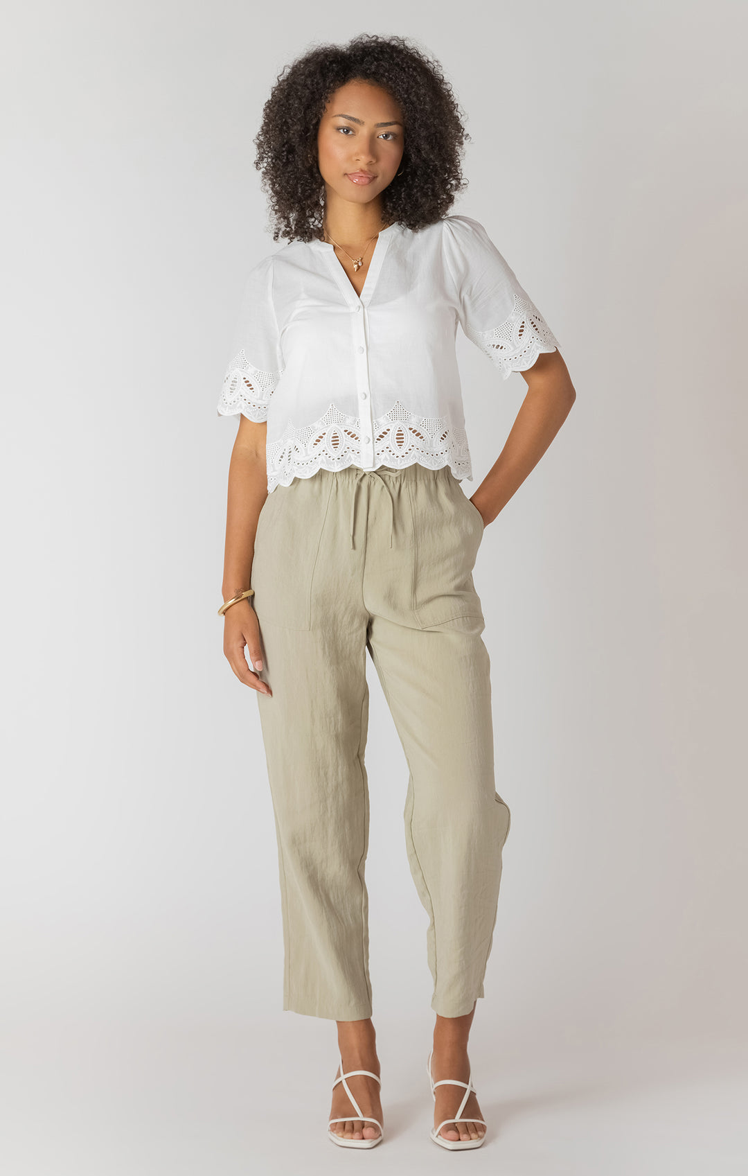 Hunny Eyelet Tee Top