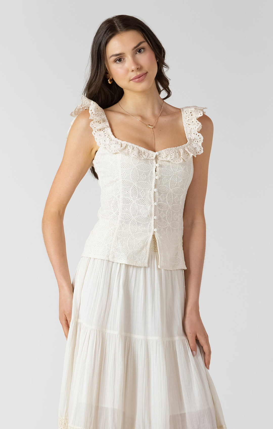 Baby Button Front Top