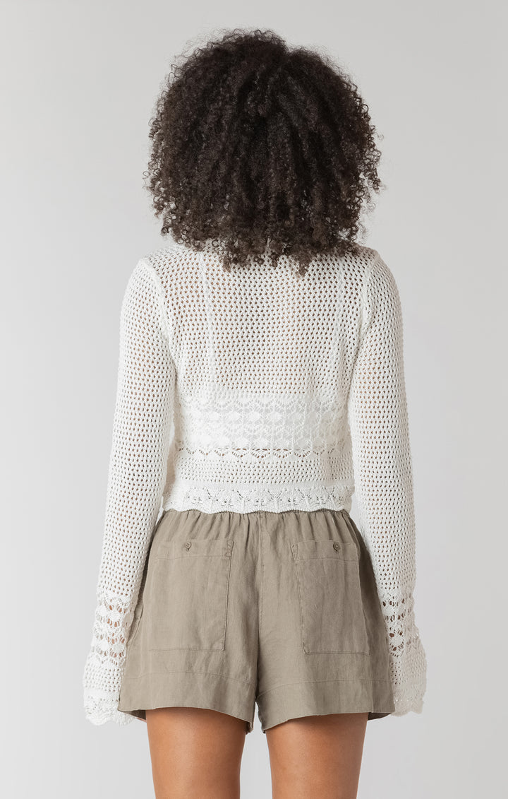 Rea Tie Crochet Cardigan