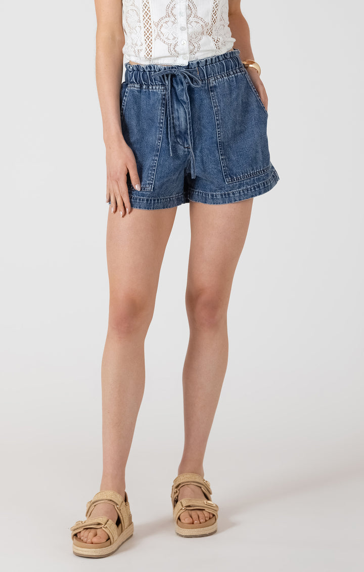 Darla Drawstring Denim Short