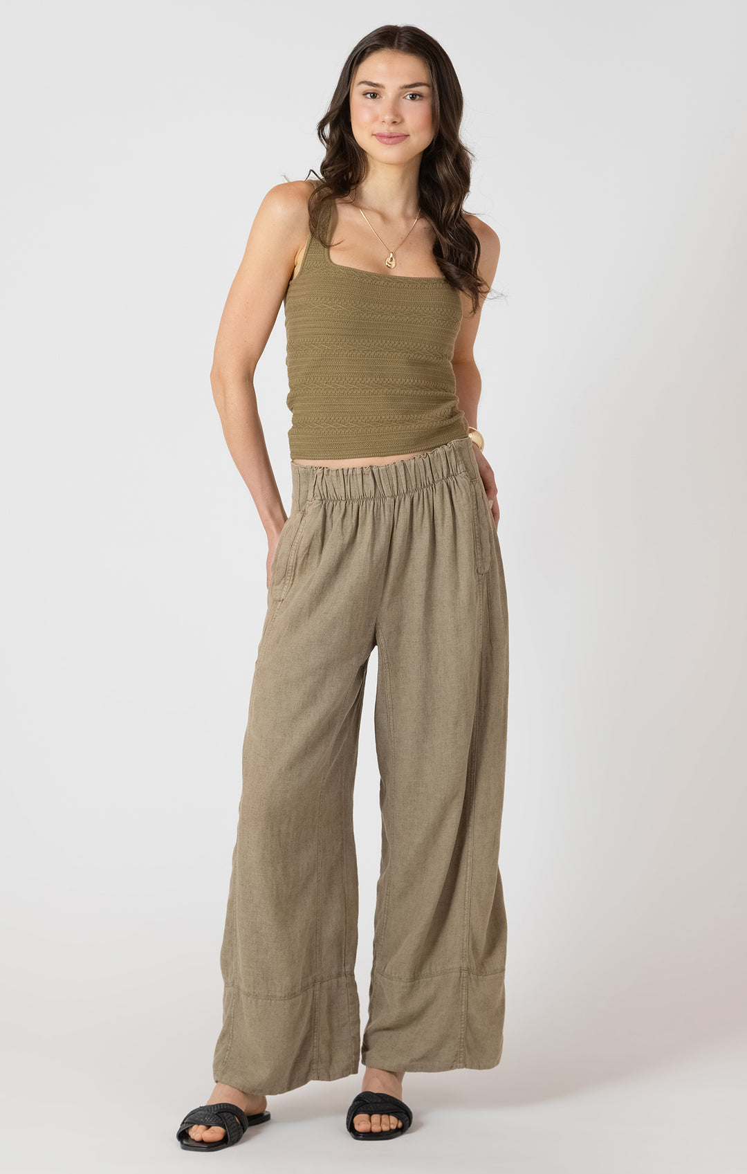 Katelyn Wide Leg Linen Pant